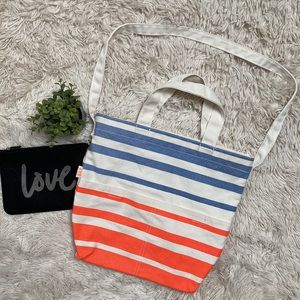 Gap Cross Body Tote NWOT 💗 White Blue & Orange